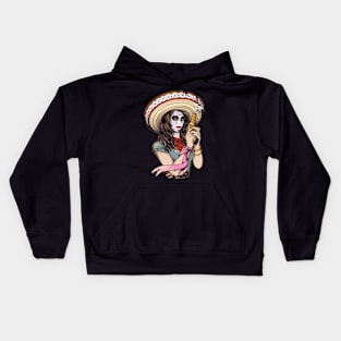 carinval girl with sombrero Kids Hoodie